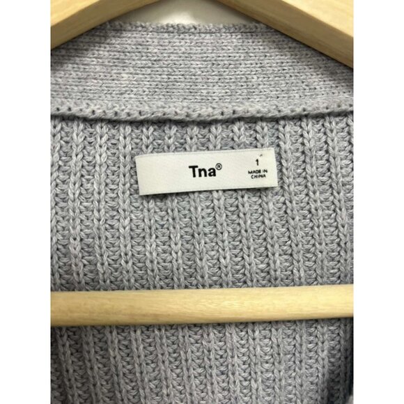 Tna Women's Gladstone Warm Cardigan Cotton Blend Long Sleeve Blue Size 1 A001482 - Picture 5 of 8